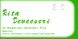 rita devecseri business card